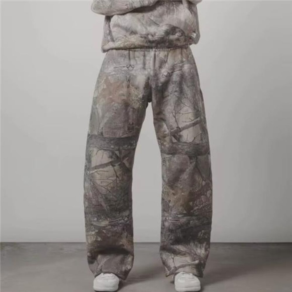 Y2K men pants Harajuku vintage Camouflage Pattern Baggy Casual Sweatpants Hip
